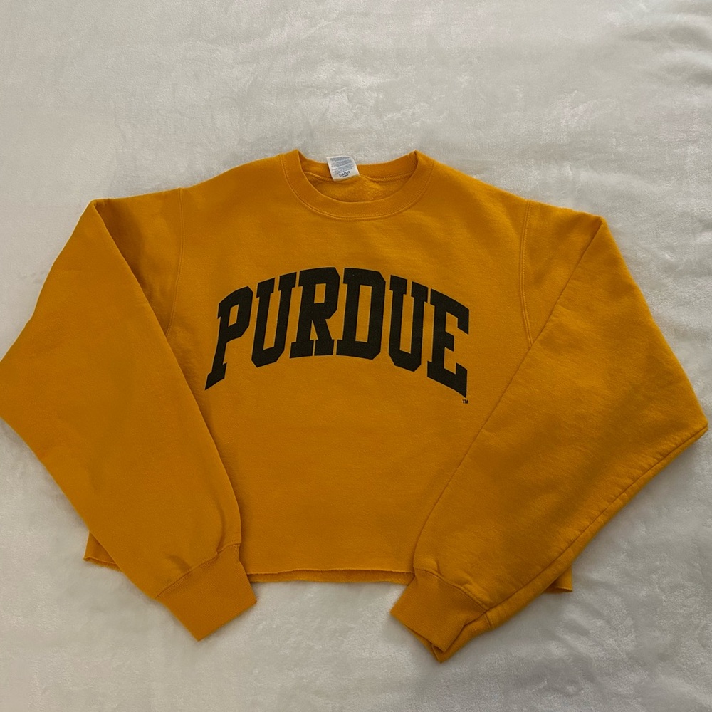 Purdue Cropped Crewneck